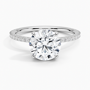 Anillo BOJ 0126 con Corte Redondo, Plata 925, Anillo Solitario de Diamante con Engaste de Puntas, 2ct, Color D, VVS1, Moissanita, Certificado GRA - Product Image 1