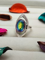 Bague en quartz mystique, bijou en pierre précieuse naturelle enchanteur, bague de cocktail élégante pour femme, cadeau unique fait main