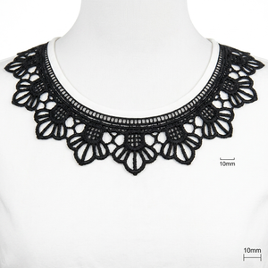 Dentelle Guipure GPO de Luxe Noire Géométrique Écologique 15mm, Personnalisable, OEM Disponible, Emballage de 20 Mètres, pour Encolures de Lingerie - Product Image 2
