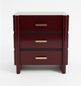 โต๊ะข้างเตียง 3 ลิ้นชัก โครงเตียงสำหรับห้องนอน เฟอร์นิเจอร์ในบ้าน เฟอร์นิเจอร์ไม้ ขายส่งจากโรงงานโดยตรง รับผลิตแบบ OEM ODM ตามสั่ง - Product Image 1