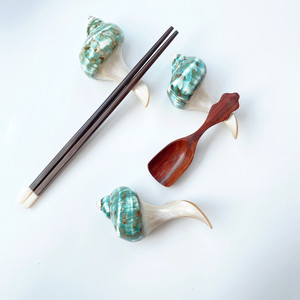 ที่วางตะเกียบเปลือกหอยทำมือขายส่ง – ภาชนะใส่อาหารเปลือกหอยสีเขียวขาวธรรมชาติสำหรับการรับประทานอาหารอย่างสร้างสรรค์ - Product Image 5