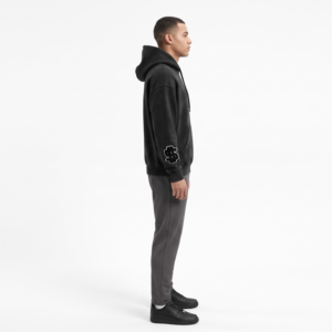 OEM Custom 530GSM Heavyweight Loopback Cotton Drop-Shoulder Pullover <b>Hoodie</b> Men Vintage Washed <b>Oversized</b> Brutalist Streetwear - Product Image 3