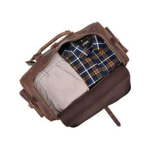 Bolsa de Viaje de Cuero Vacuno Genuino de Primera Calidad Hecha a Mano, Resistente al Agua, Personalizada, Unisex, para Fin de Semana - Product Image 5