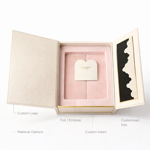 Boîte cadeau de luxe sur mesure de style livre avec poignée en métal |   Emballage en carton rigide, estampage à chaud, design gaufré et découpé - Product Image 3