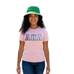 Sombrero de Pescador Verde y Rosa con Malla Flexible, Letras Bordadas, Ligero y Transpirable, para Mujer, Uso en Exteriores - Product Image 3