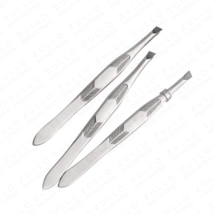Premium Stainless Steel Slant Tip Eyebrow Tweezers Custom Color Private Label Beauty Grooming <b>Tool</b> OEM - Product Image 3