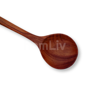 OEM Natural Eco Friendly Godiva Size S Teak Wood Ladle Sustainable Food Safe No <b>Paint</b> Halal Customized Wooden Soup Spoon - Product Image 2