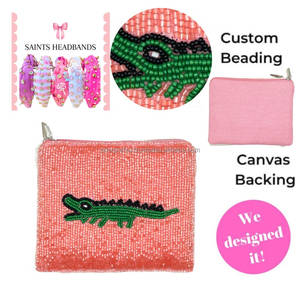 <b>Cute</b> Crocodile Candy Pattern Beaded Coin <b>Purse</b> Handmade Multicolor Seed Bead Pouch Girls Women Wholesale Custom Fashion Beaded - Product Image 4