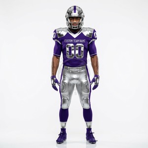 Uniformes de football américain personnalisés avec numéros de joueur pour les programmes de football des lycées, en mesh extensible - Product Image 5