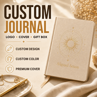 Journal de bien-être LABON personnalisé en lin beige, couverture rigide, avec dorure à chaud, agenda quotidien pour la pleine conscience, la gratitude et la définition d'objectifs, cadeau