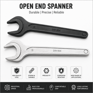 Heavy-Duty Open End <b>Spanner</b> | Industrial Grade Carbon Steel Wrench 6-32 sizes with customization - Product Image 3