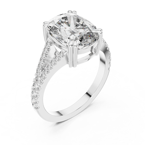 Luxury <b>Big</b> 5 ct <b>cushion</b> cut lab grown diamond engagement wedding proposal bridal ring 10k/14k/18k gold statement ring - Product Image 5