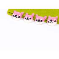 Broches en feutre rose tête d'animal Feltandwool, lot de 10 accessoires vestimentaires, 0,0g, fabriquées au Canada avec suivi Shopify