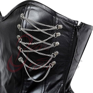 Corset en cuir pour femme, design personnalisé, usage extérieur, couleur unie, confortable - Product Image 4