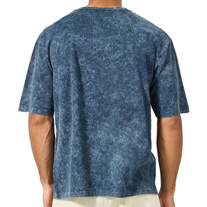 breathable cotton fabric relaxed fit crew neck Men's <b>T</b>-<b>Shirts</b> with faded texture breathable cotton fabric relaxed fit crew neck - Product Image 5