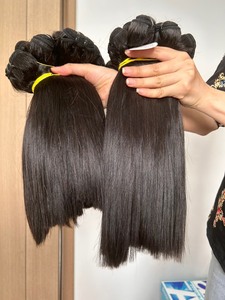 2024, venta al por mayor, extensiones de cabello virgen vietnamita, hueso dibujado doble, textura caliente cruda, rizos de ondas profundas sueltas - Product Image 3