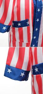 American Flag Boxing Costume <b>Dummy</b> Men Women Adult Cotton Boxer Robe Shorts Belt Boxing Gloves Breathable Customized Color Logo - Product Image 4