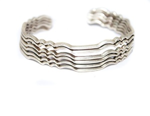 Exclusive Memoria Jewels Classic Vintage 925 <b>Solid</b> Sterling <b>Silver</b> Oxidized Cuff <b>Bracelets</b> Adjustable Children's Anniversary All - Product Image 1