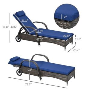2PCS Reclining Chaise Sun Loungers - Product Image 5