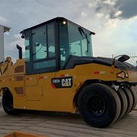 Rouleau compresseur routier Caterpillar CW34 LRC d'occasion 2019 à vendre, compresseur d'asphalte à pneus pneumatiques, machine lourde avec moteur d'origine