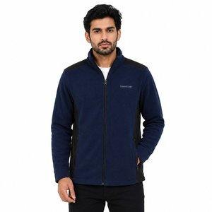 New Fashion Men's Smart Casual Winter Jacket Long Sleeve Short Coat Stand Collar <b>Zipper</b> Closure Solid Color <b>Fleece</b> Jacket - Product Image 1