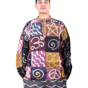 ชุดของขวัญท่องเที่ยวเนปาล เสื้อคุรตาพิมพ์ลายด้วยมือจากวัสดุธรรมชาติ - Product Image 1