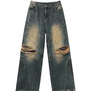 Custom Logo Mens Skinny Fit <b>Denim</b> Jeans Casual Fashionable Pants Factory Direct Wholesale OEM Bulk Order Low MOQ - Product Image 1