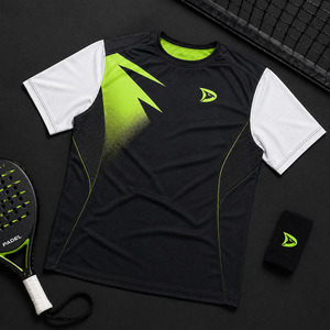 Camiseta personalizada de poliéster para hombre, para club de pádel, ropa deportiva de tenis, camiseta para partidos de deportes de raqueta - Product Image 6
