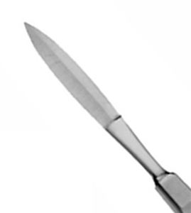 Couteau à double tranchant droit en acier inoxydable, couteau chirurgical - Product Image 3