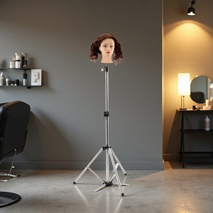 Soporte de Peluca Ajustable en Altura, Trípode de Metal Resistente para Peluquería, Estilismo y Exhibición - Product Image 6