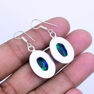 Australian Triplet <b>Opal</b> 925 Silver Dangle <b>Earrings</b> Handmade Boho Jewelry Natural <b>Opal</b> <b>Earrings</b> For Women - Product Image 5