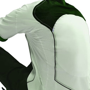 Maillot de football blanc à manches longues pour homme avec empiècements en mesh respirant, sans col, coupe classique, pour adultes, toutes saisons - Product Image 6