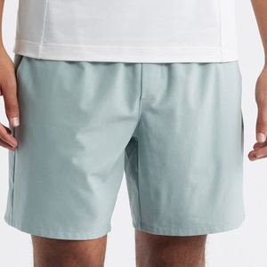 Roregal กางเกงออกกำลังกายขาสั้นสำหรับผู้ชาย, เอวยางยืดแห้งเร็วน้ำหนักเบาระบายอากาศได้ดี100% วิ่งโพลีเอสเตอร์สีพื้นลำลอง - Product Image 1