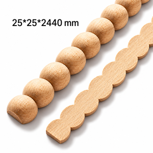 Moulure décorative en bois massif pour bordure de meuble de cuisine, moulure en bois massif pour intérieur - Product Image 2