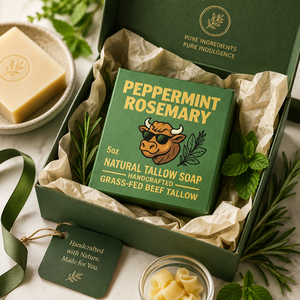 Savon Artisanal Menthe Poivrée et Romarin – Barre de Bain aux Herbes avec Mousse Riche, Texture Lisse et Arôme Frais - Product Image 6
