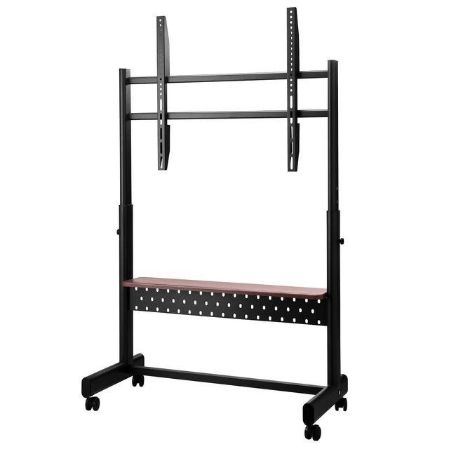 "Height Adjustable Rolling TV Stand for 55-100 Inch Screens Mobile Cart with Monitor Tray Holds 205 Lbs by [Brand Name]"