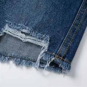 Shorts en jean décontractés pour hommes, coupe classique, taille haute, respirants, délavage clair, été/hiver, avec logo personnalisé - Product Image 6