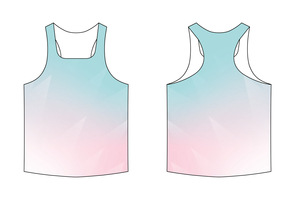 Custom Sublimation Gradient <b>Running</b> <b>Singlet</b> Quick Dry Athletic Gym Tank Top Men's Unisex Sportswear Sublimated Workout Vest Tops - Product Image 4