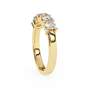 Anillo de Eternidad de Moissanita en Oro Blanco para Mujer, Corte Brillante Redondo, Engaste de Garras, Joyería Clásica para Boda - Product Image 3