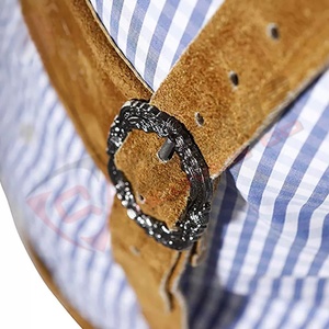 Bordado personalizado, ligero, transpirable, color marrón, cuero genuino, alemanes, Lederhosen, trajes bávaros para hombres - Product Image 3