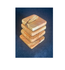 Handcrafted Classic Durable Wooden Beverage <b>Coaster</b> <b>Set</b> with Elegant Natural Texture Customizable for Home Decor - Product Image 4