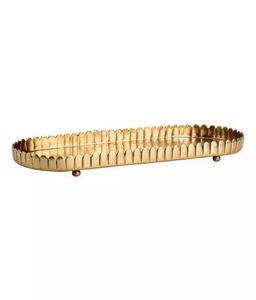 Plateau élégant en laiton fait main, accessoire de service décoratif pour table à manger, maison, restaurant, événements hôteliers - Product Image 2