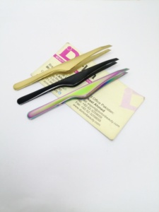 Pince à épiler inclinée dernier cri pour sourcils, marque privée, or, arc-en-ciel, noir, plasma, épilation, vente en gros - Product Image 4