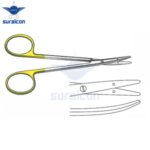 Tijeras Quirúrgicas Littler de 12 cm (4-3/4 Pulgadas), Curvas, Doradas, con Hojas de Corte de Precisión - Product Image 5