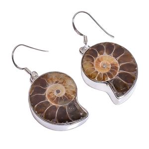 สุดยอดสร้างต่างหู Ammonite สำหรับผู้หญิงและสาวเครื่องประดับที่ทำด้วยมือ925เงินสเตอร์ลิงผู้ผลิตเครื่องประดับขายส่ง - Product Image 1