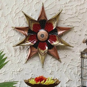 Estrella de Hierro Multicolor para Colgar en la Pared, Decoración del Hogar, Arte Metálico Decorativo para Pared, Adorno Rústico de Estrella Colgante - Product Image 6