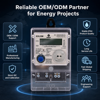 Meteran Energi Elektronik Fase Tunggal Akurasi Tinggi 90A Layar LCD Meteran Listrik Luar Ruangan untuk Pengukuran Daya Hunian