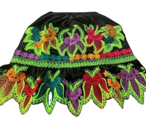 Fabricant OEM Jupe de haute qualité 100% coton avec broderie personnalisée Jupes longues à taille haute pour femmes - Product Image 2