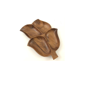Bandeja de Servir de Madera Orgánica Hecha a Mano con Diseño de Múltiples Compartimentos, Organizador Ecológico para Aperitivos y Condimentos, Utensilios de Cocina Rústicos - Product Image 2