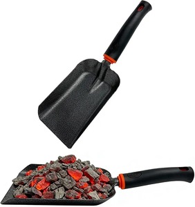 Stainless Steel Scoop <b>with</b> <b>Long</b> Wooden Grip <b>Handle</b> Metal Shovel for Outdoor <b>Cleaning</b> - Product Image 5